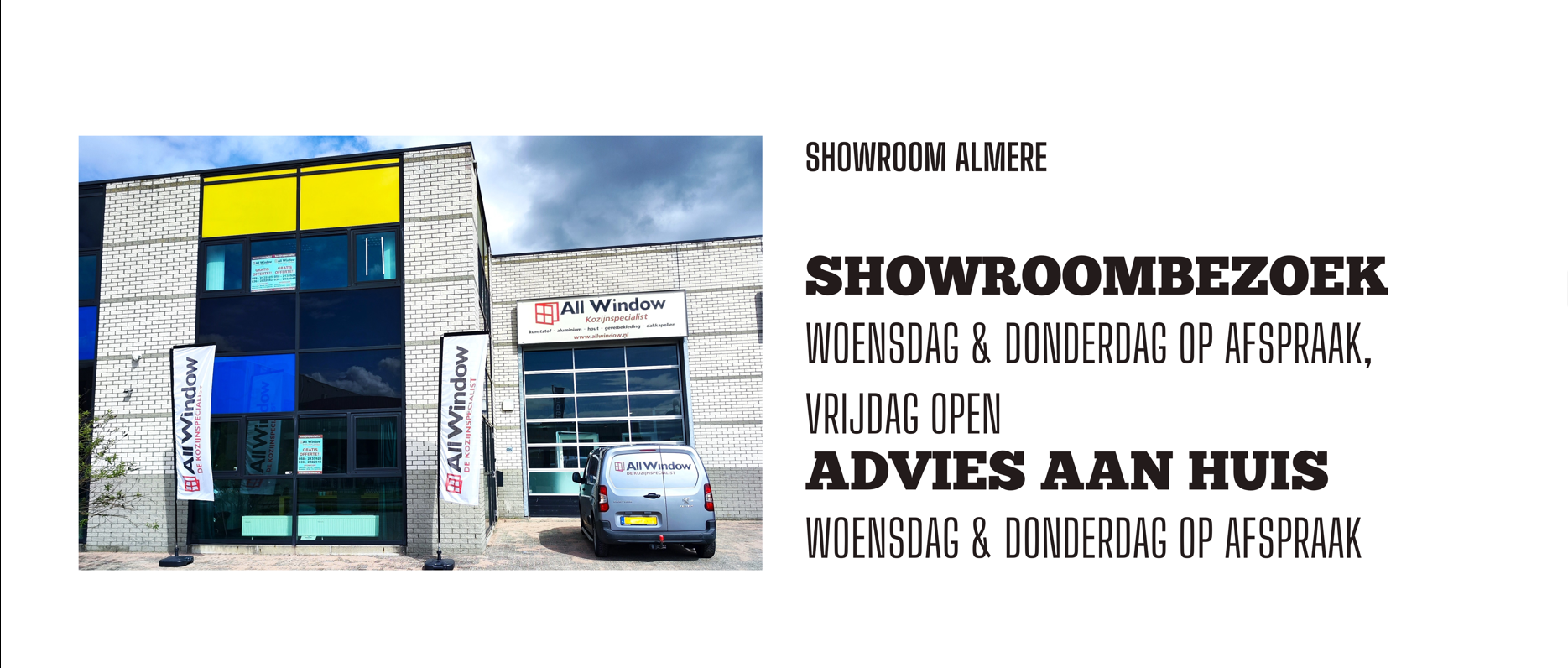 I.v.m. vakanties is onze showroom op vrijdag 01-05-2026 gesloten